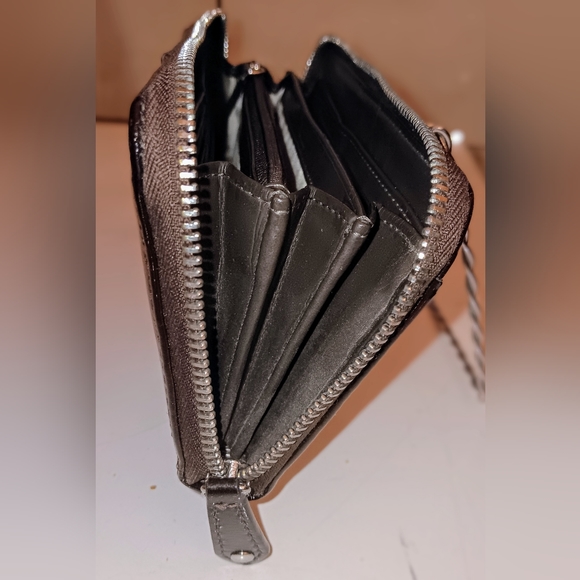 COACH Patent Leather Wallet in Dark Brown - Picture 6 of 6